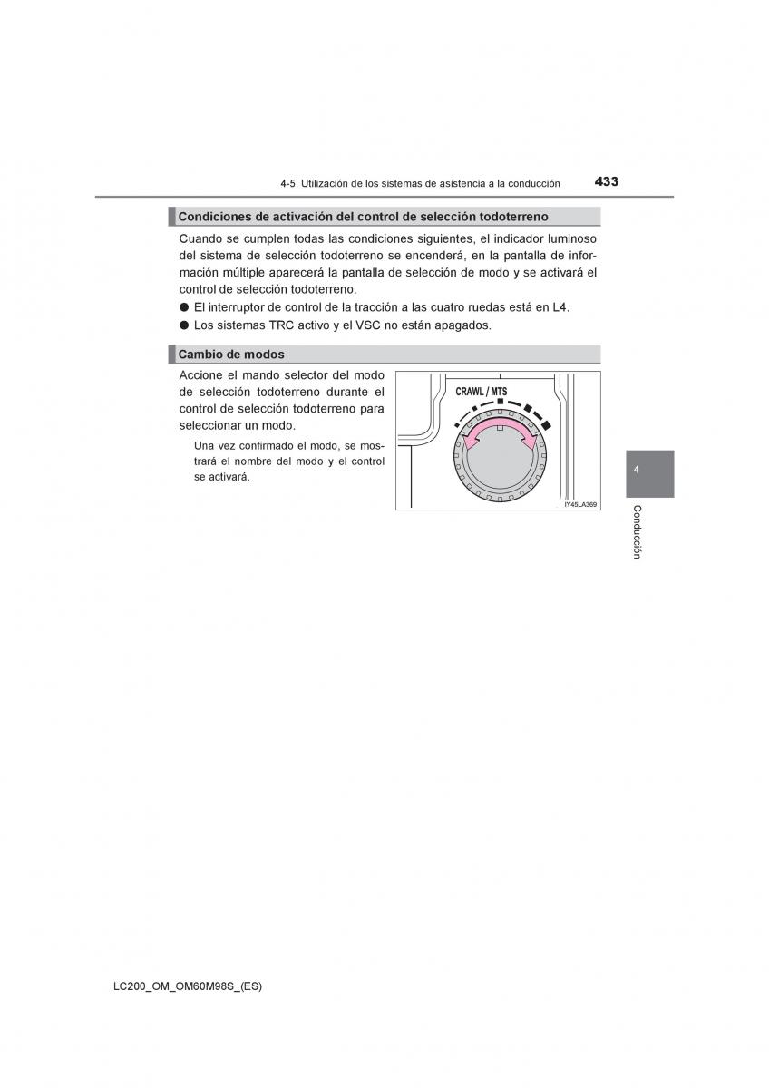 Toyota Land Cruiser J200 manual del propietario / page 433