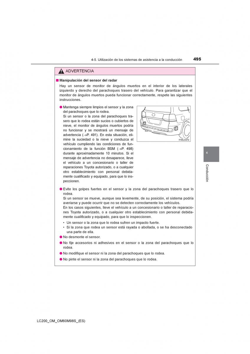 Toyota Land Cruiser J200 manual del propietario / page 495