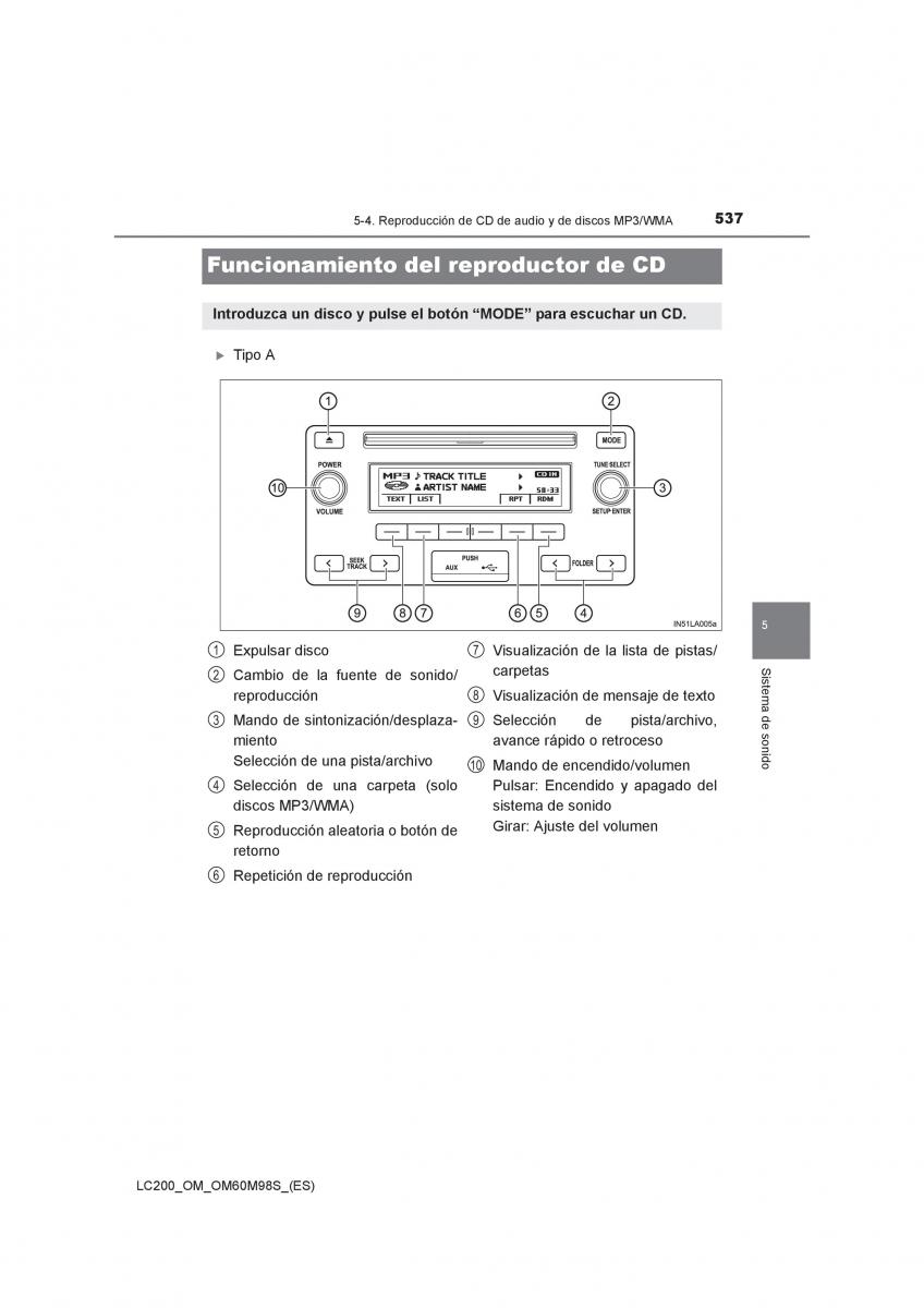 Toyota Land Cruiser J200 manual del propietario / page 537