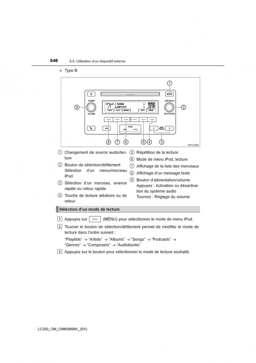 Toyota Land Cruiser J200 manuel du proprietaire / page 546