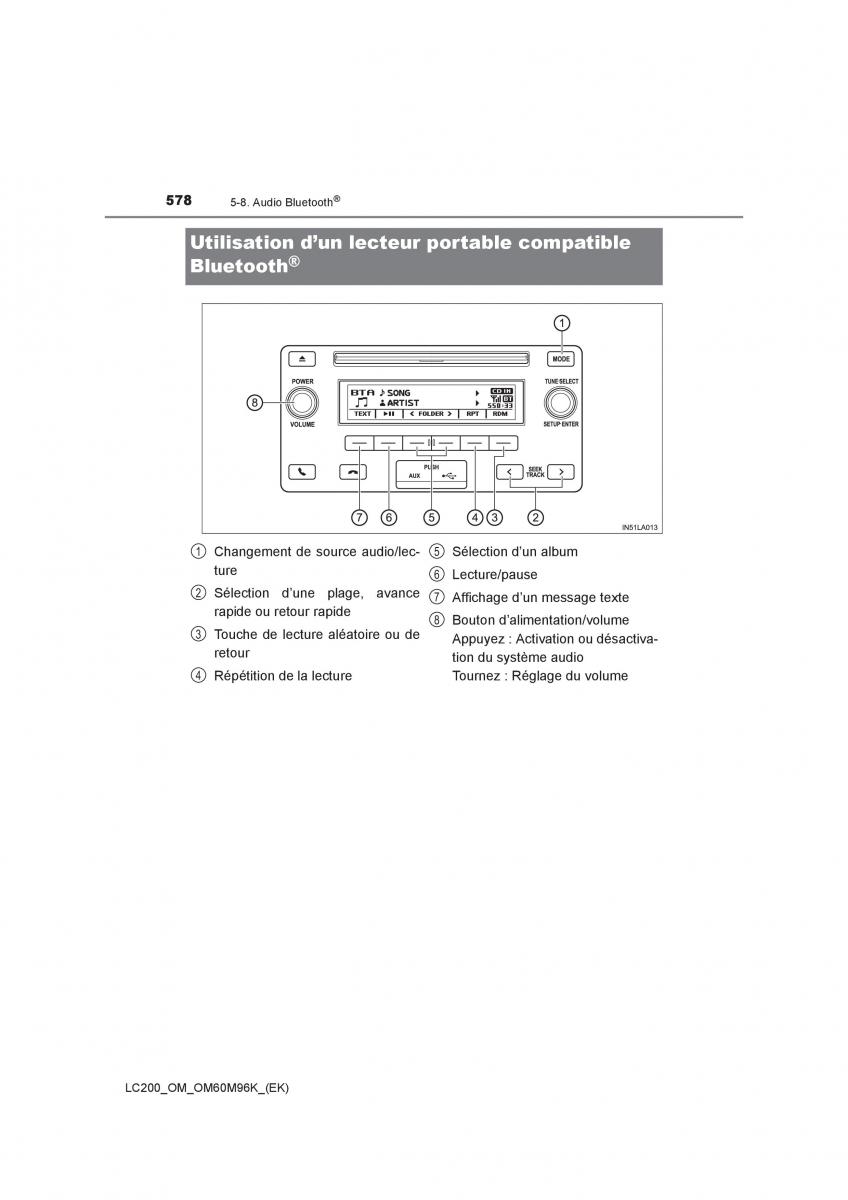 Toyota Land Cruiser J200 manuel du proprietaire / page 578