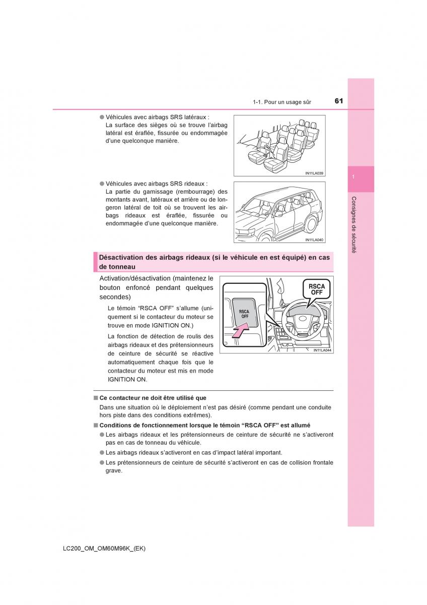 Toyota Land Cruiser J200 manuel du proprietaire / page 61