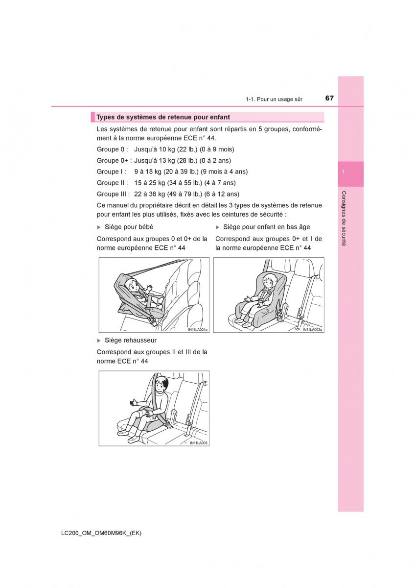 Toyota Land Cruiser J200 manuel du proprietaire / page 67