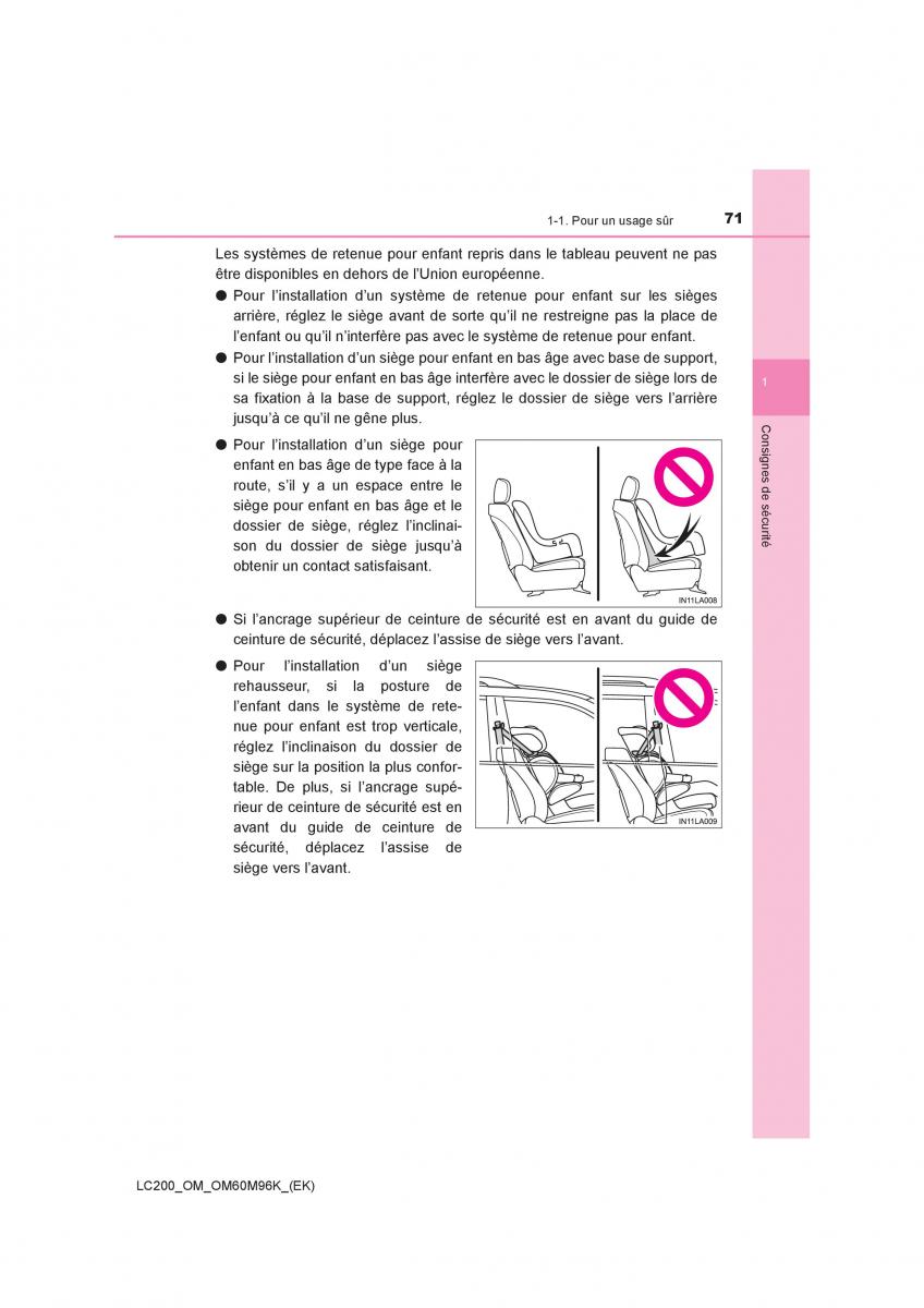 Toyota Land Cruiser J200 manuel du proprietaire / page 71