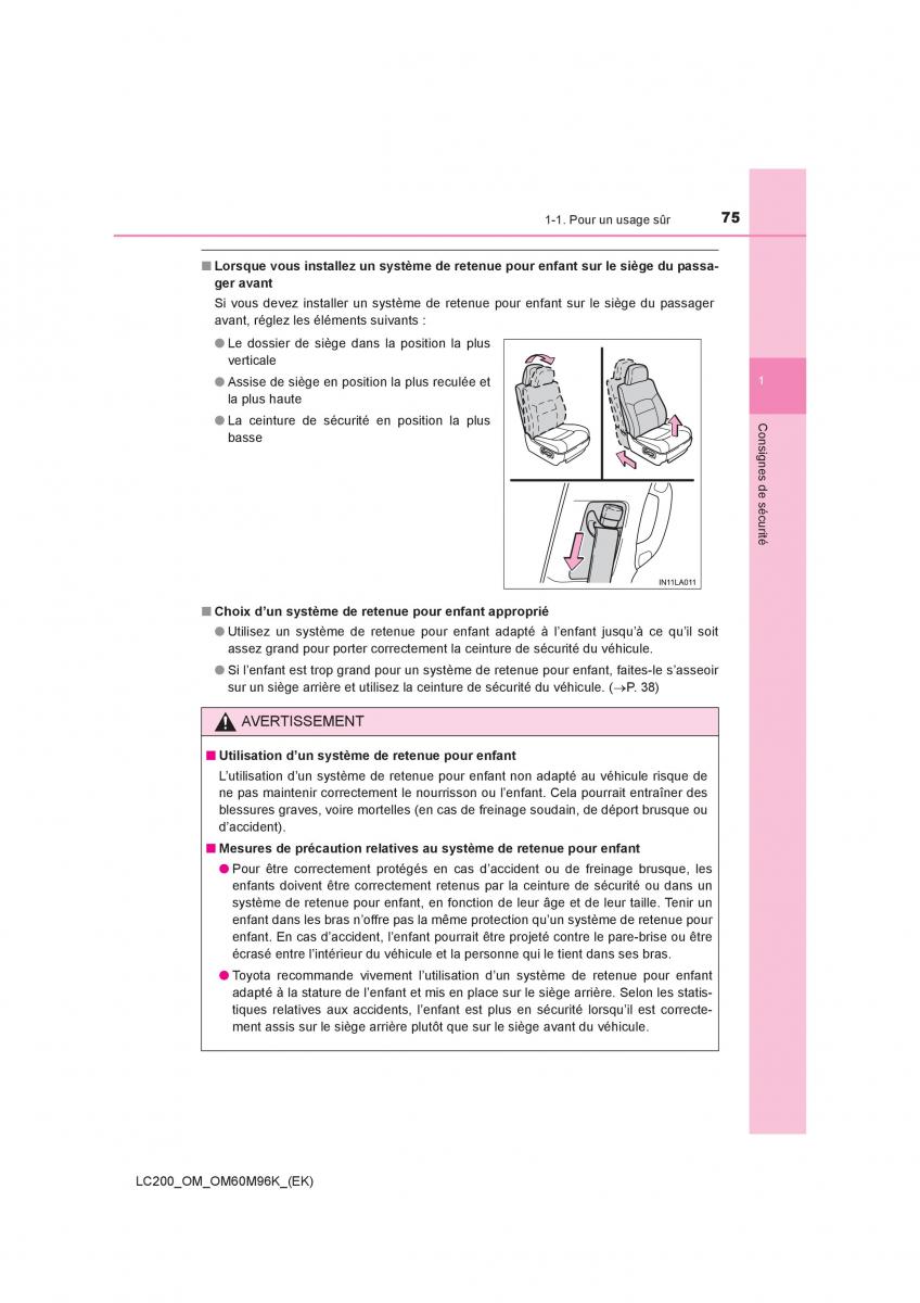 Toyota Land Cruiser J200 manuel du proprietaire / page 75