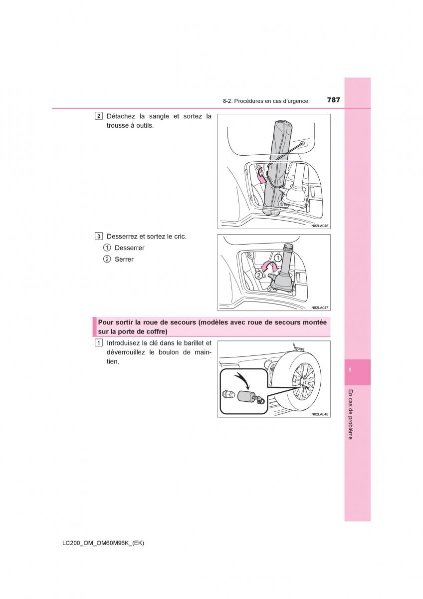 Toyota Land Cruiser J200 manuel du proprietaire / page 787