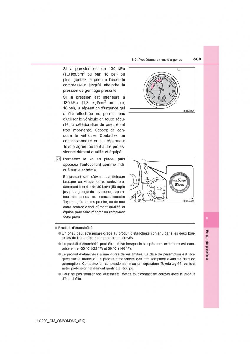 Toyota Land Cruiser J200 manuel du proprietaire / page 809