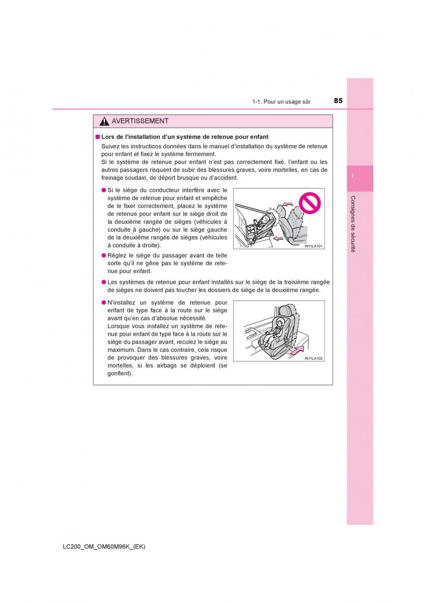 Toyota Land Cruiser J200 manuel du proprietaire / page 85