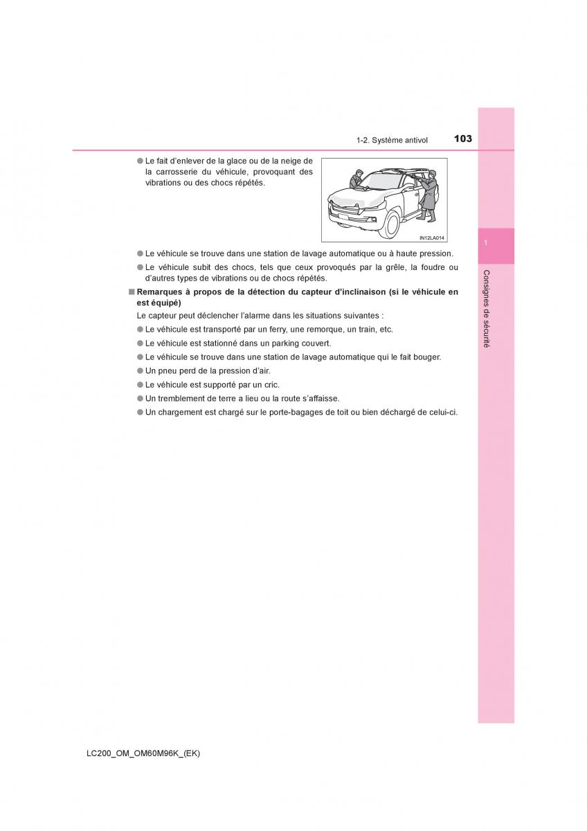 Toyota Land Cruiser J200 manuel du proprietaire / page 103