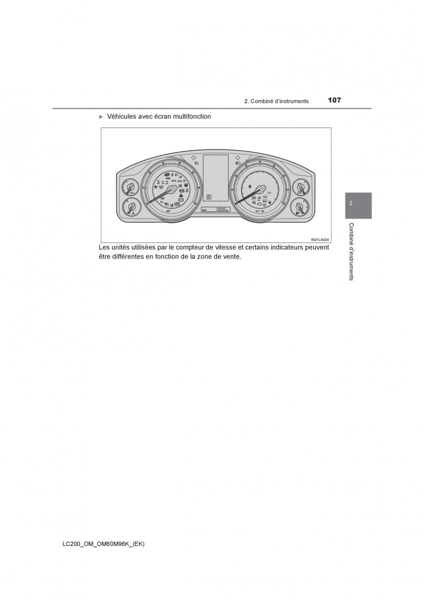 Toyota Land Cruiser J200 manuel du proprietaire / page 107