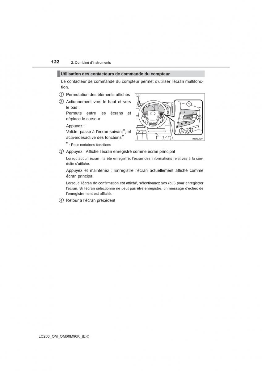 Toyota Land Cruiser J200 manuel du proprietaire / page 122