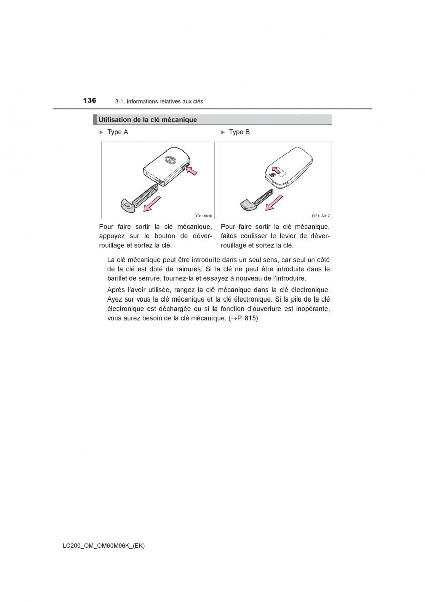 Toyota Land Cruiser J200 manuel du proprietaire / page 136