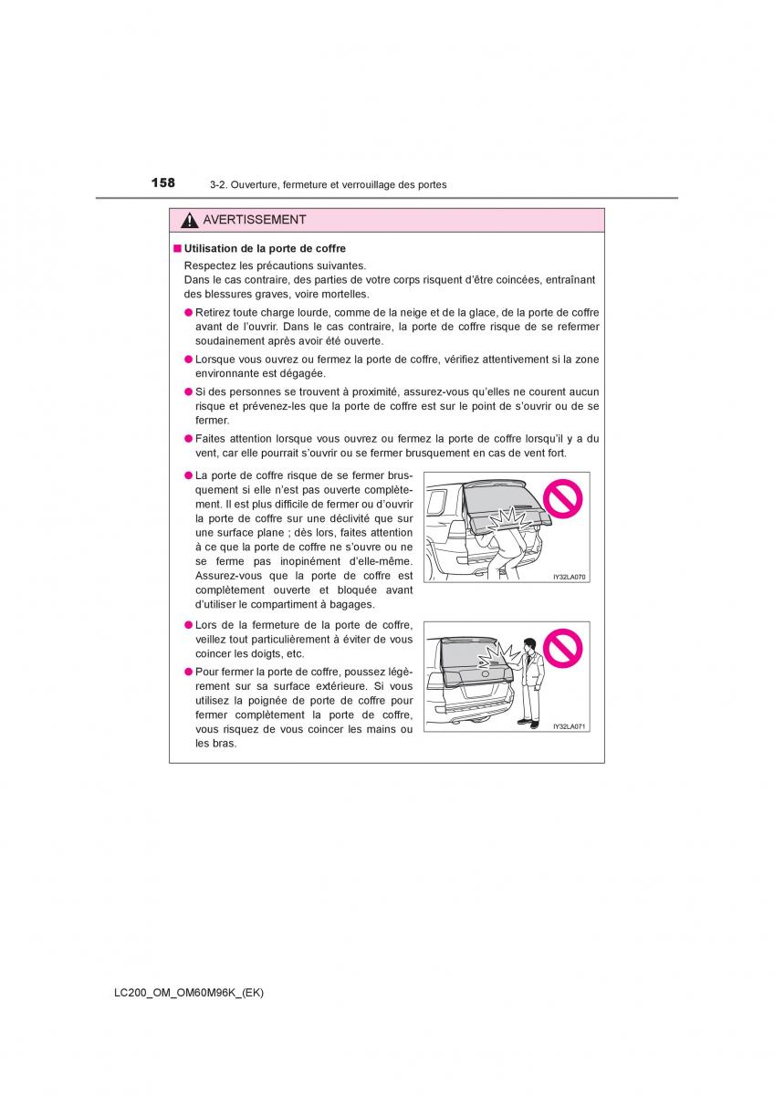 Toyota Land Cruiser J200 manuel du proprietaire / page 158