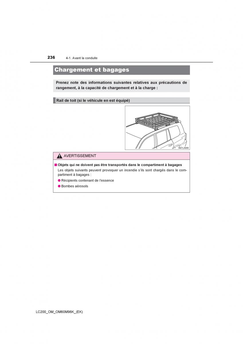 Toyota Land Cruiser J200 manuel du proprietaire / page 236