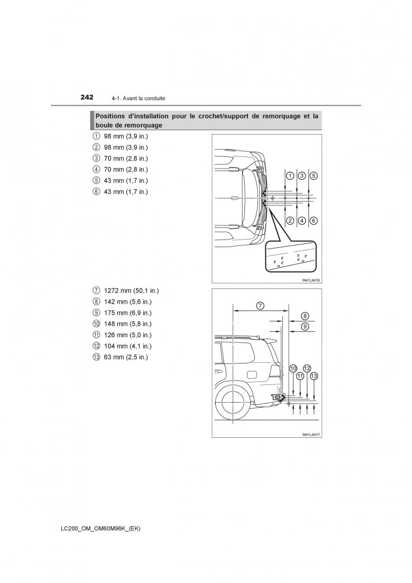 Toyota Land Cruiser J200 manuel du proprietaire / page 242