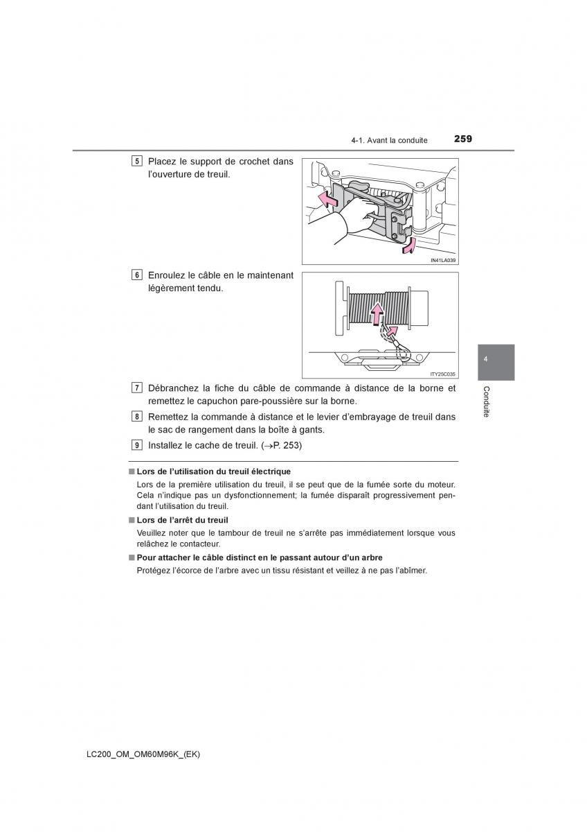 Toyota Land Cruiser J200 manuel du proprietaire / page 259