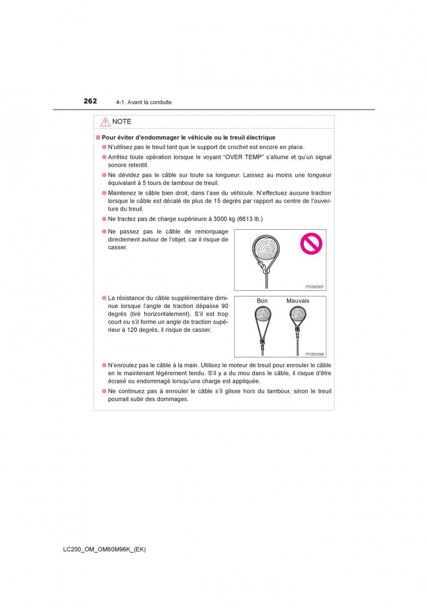 Toyota Land Cruiser J200 manuel du proprietaire / page 262