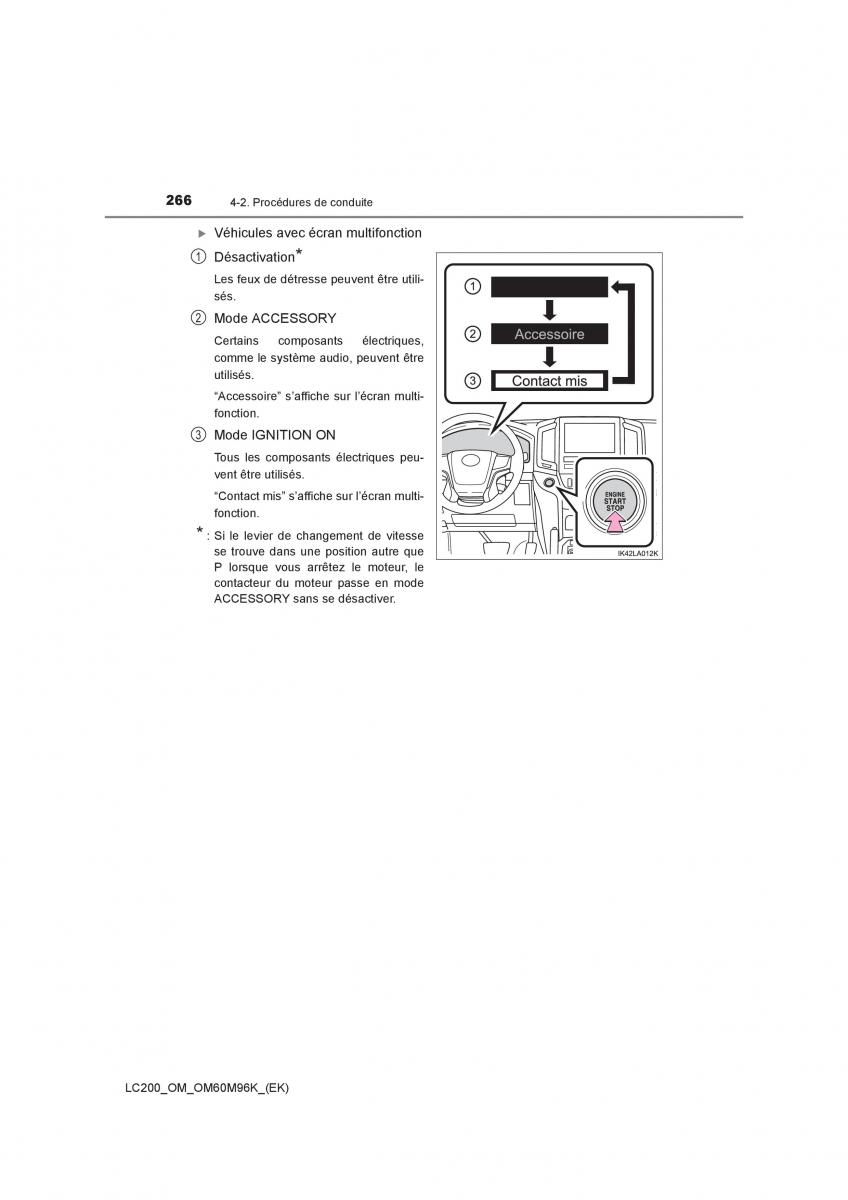 Toyota Land Cruiser J200 manuel du proprietaire / page 266