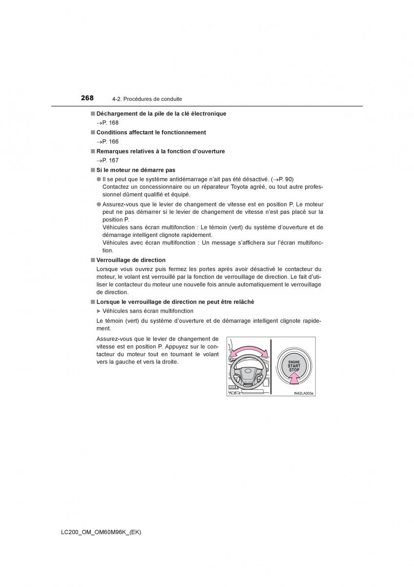 Toyota Land Cruiser J200 manuel du proprietaire / page 268