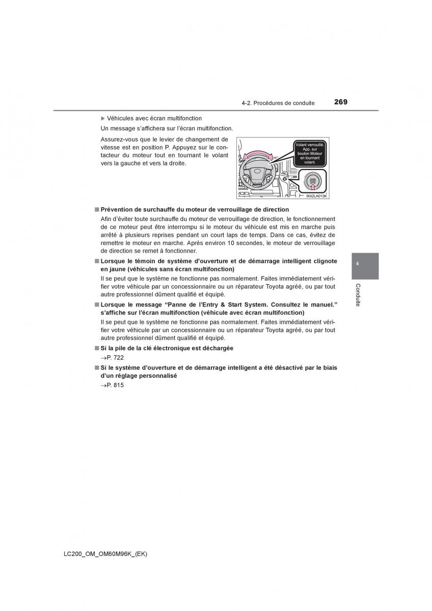 Toyota Land Cruiser J200 manuel du proprietaire / page 269