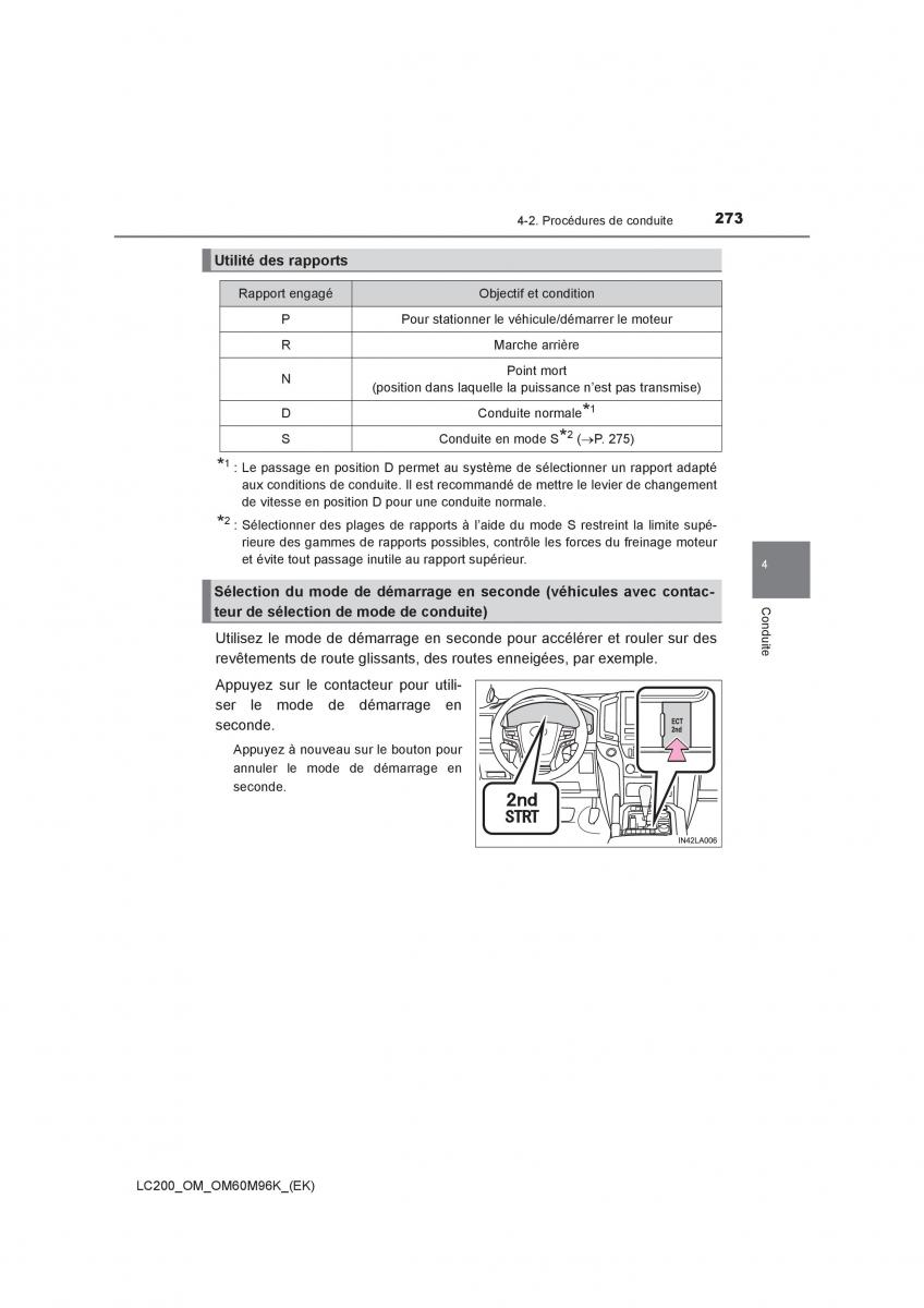 Toyota Land Cruiser J200 manuel du proprietaire / page 273