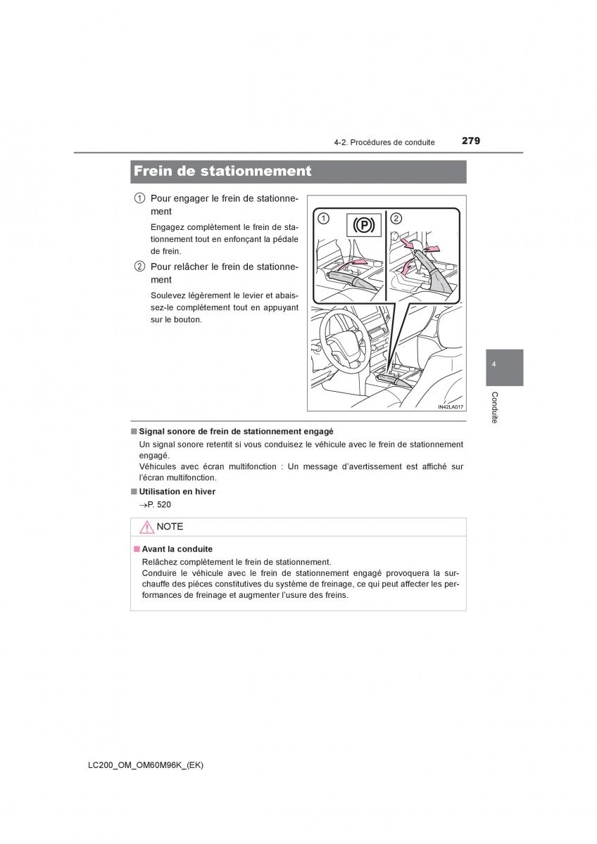 Toyota Land Cruiser J200 manuel du proprietaire / page 279