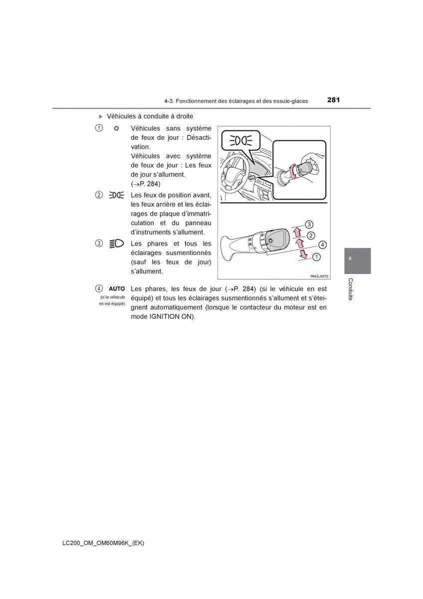 Toyota Land Cruiser J200 manuel du proprietaire / page 281