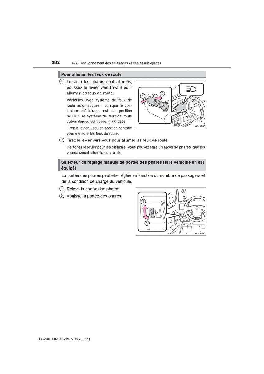 Toyota Land Cruiser J200 manuel du proprietaire / page 282