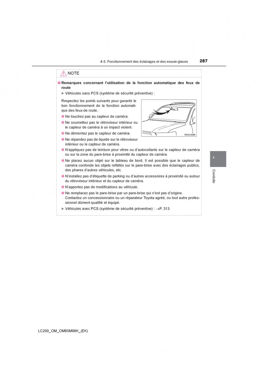 Toyota Land Cruiser J200 manuel du proprietaire / page 287