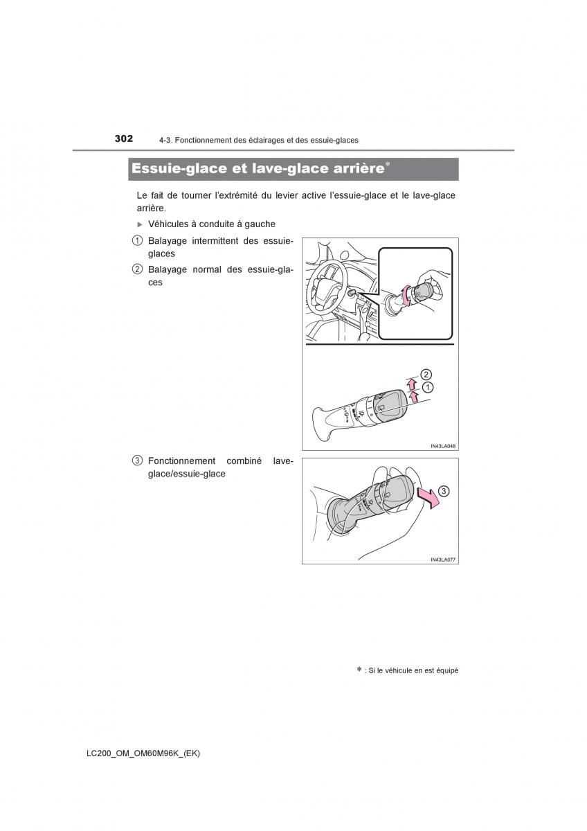 Toyota Land Cruiser J200 manuel du proprietaire / page 302