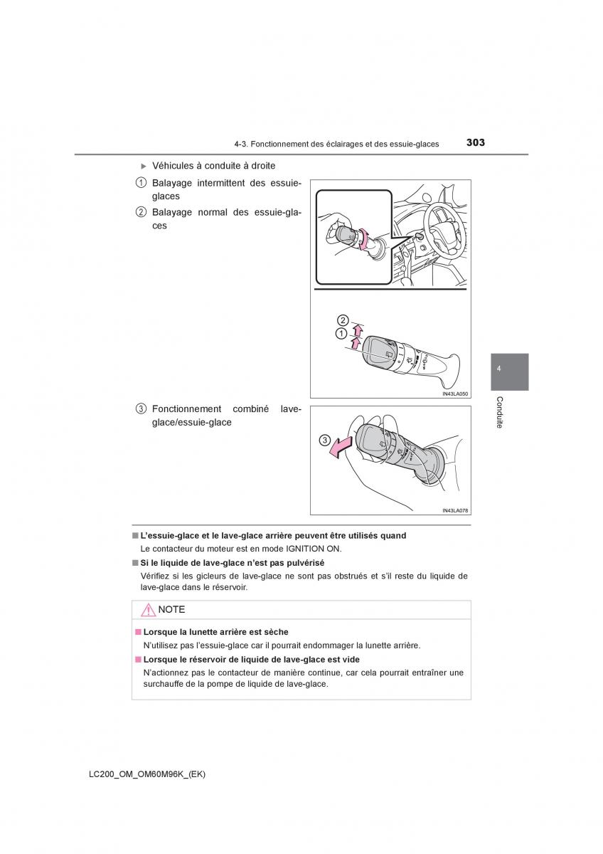 Toyota Land Cruiser J200 manuel du proprietaire / page 303