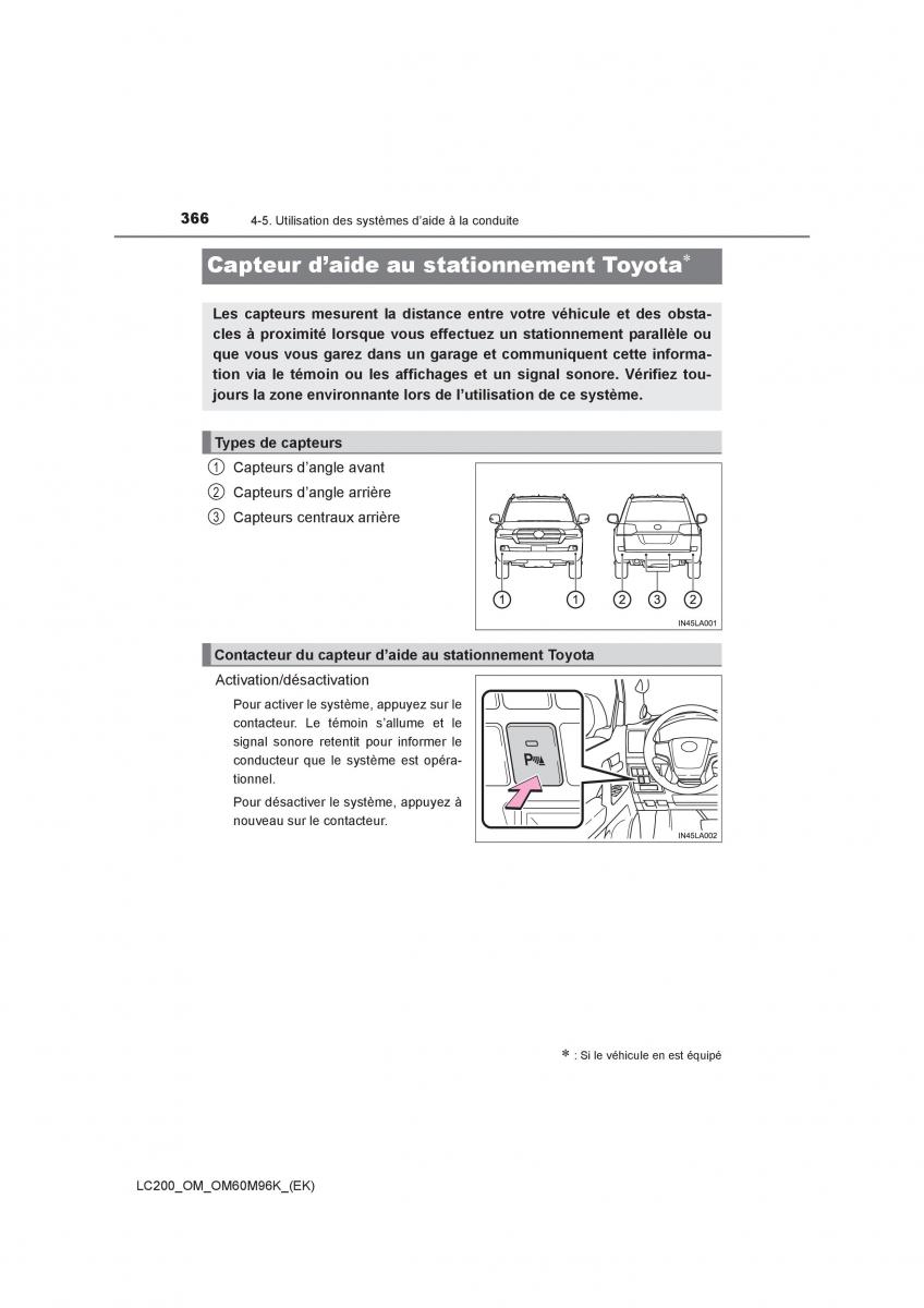 Toyota Land Cruiser J200 manuel du proprietaire / page 366