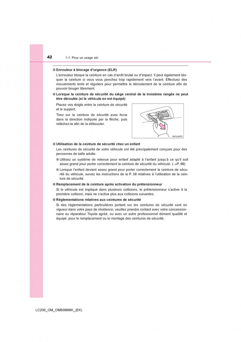 Toyota Land Cruiser J200 manuel du proprietaire / page 42