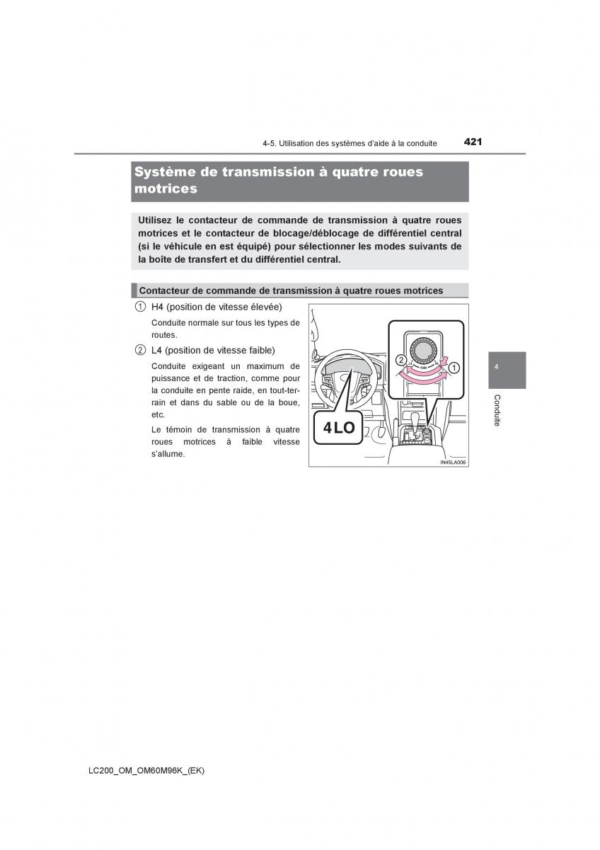 Toyota Land Cruiser J200 manuel du proprietaire / page 421