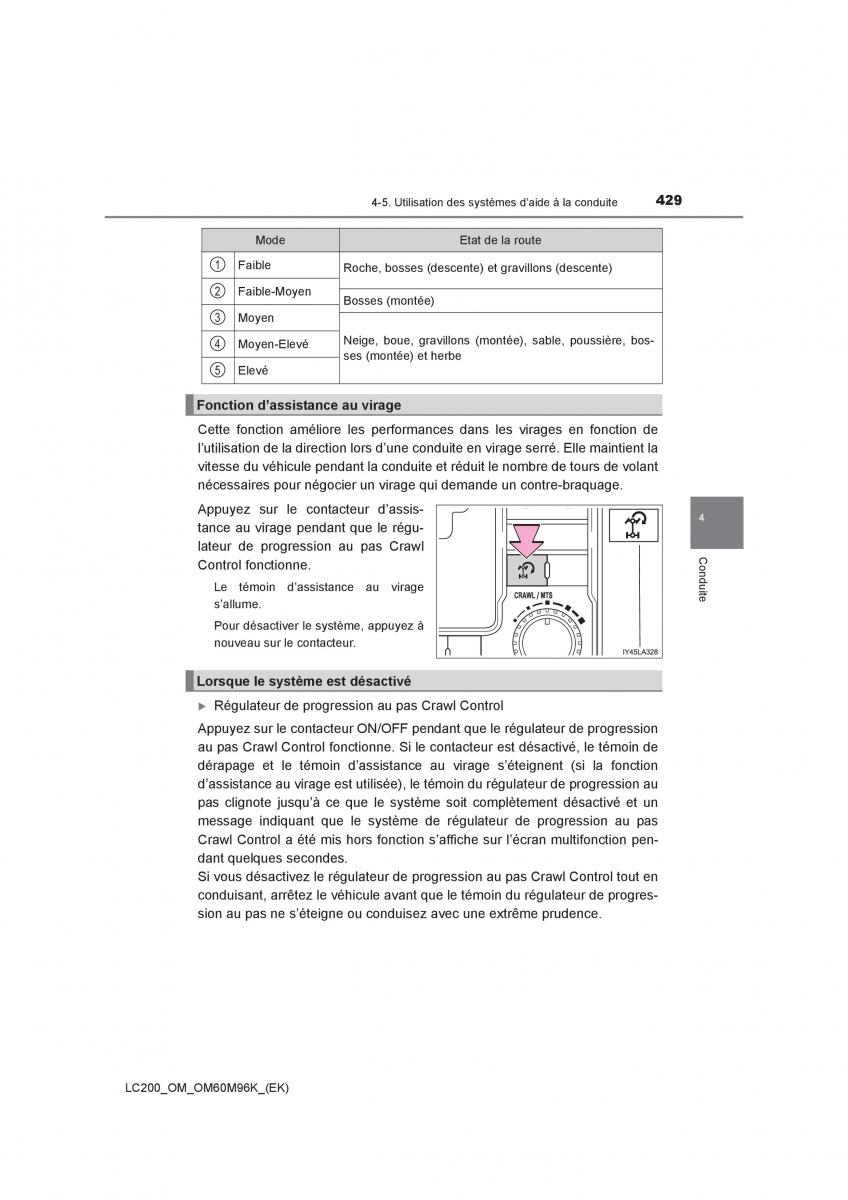 Toyota Land Cruiser J200 manuel du proprietaire / page 429