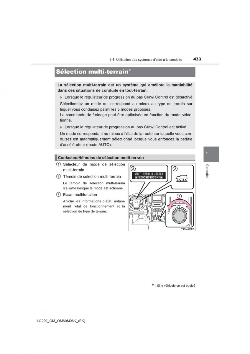 Toyota Land Cruiser J200 manuel du proprietaire / page 433