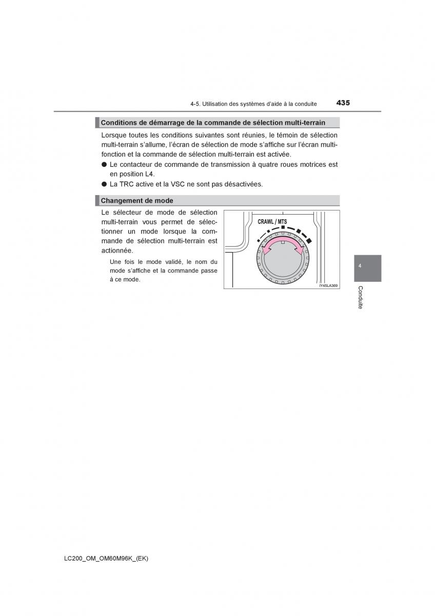 Toyota Land Cruiser J200 manuel du proprietaire / page 435