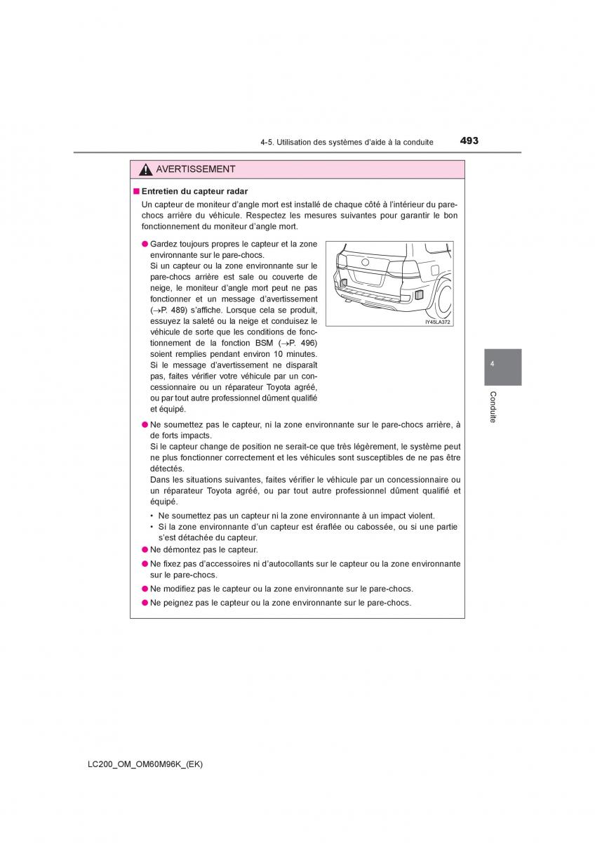 Toyota Land Cruiser J200 manuel du proprietaire / page 493