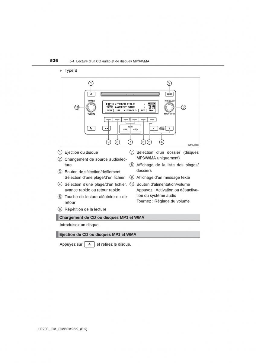 Toyota Land Cruiser J200 manuel du proprietaire / page 536