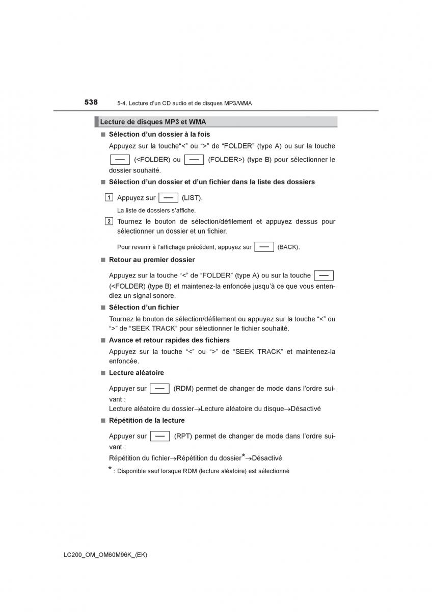 Toyota Land Cruiser J200 manuel du proprietaire / page 538