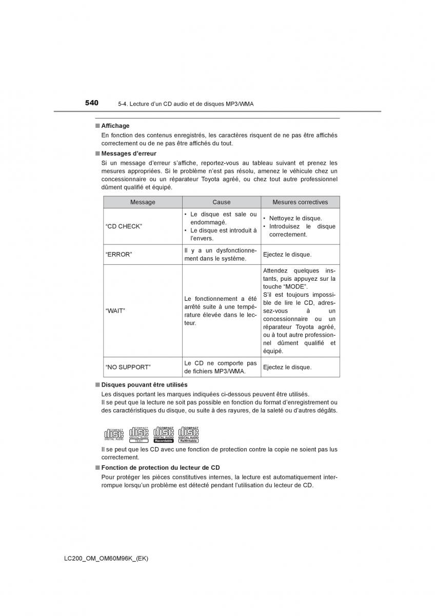 Toyota Land Cruiser J200 manuel du proprietaire / page 540