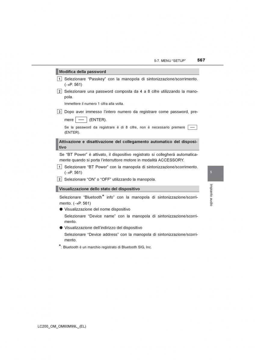 Toyota Land Cruiser J200 manuale del proprietario / page 567