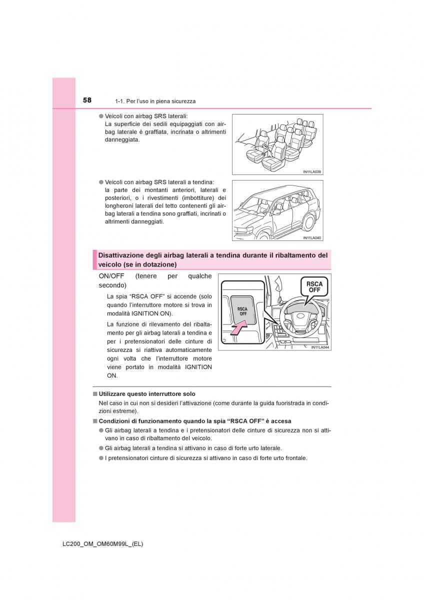 Toyota Land Cruiser J200 manuale del proprietario / page 58