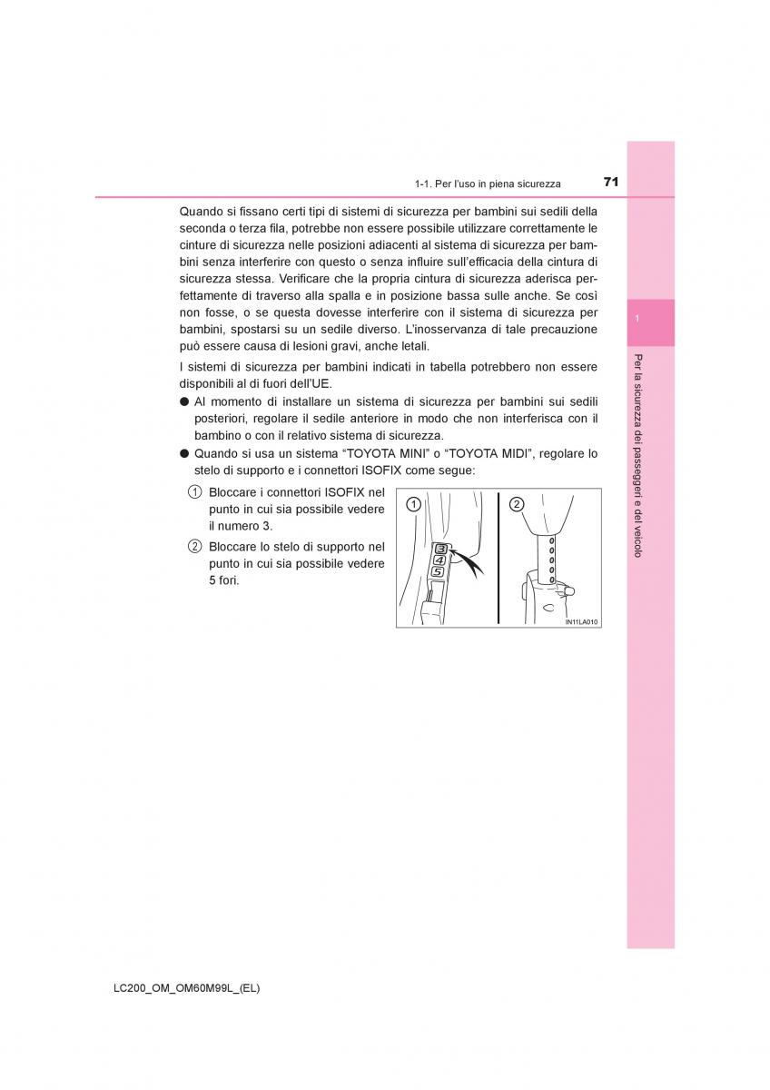 Toyota Land Cruiser J200 manuale del proprietario / page 71