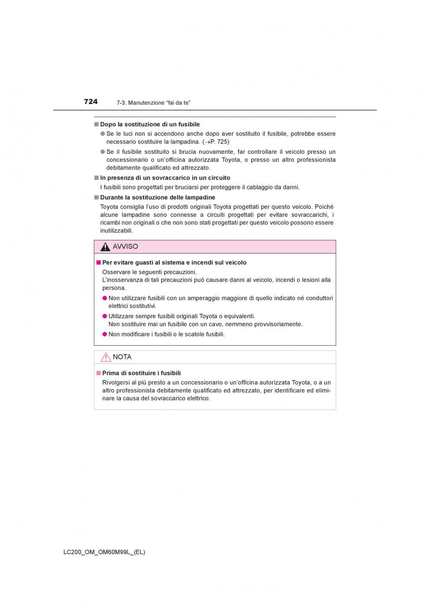 Toyota Land Cruiser J200 manuale del proprietario / page 724