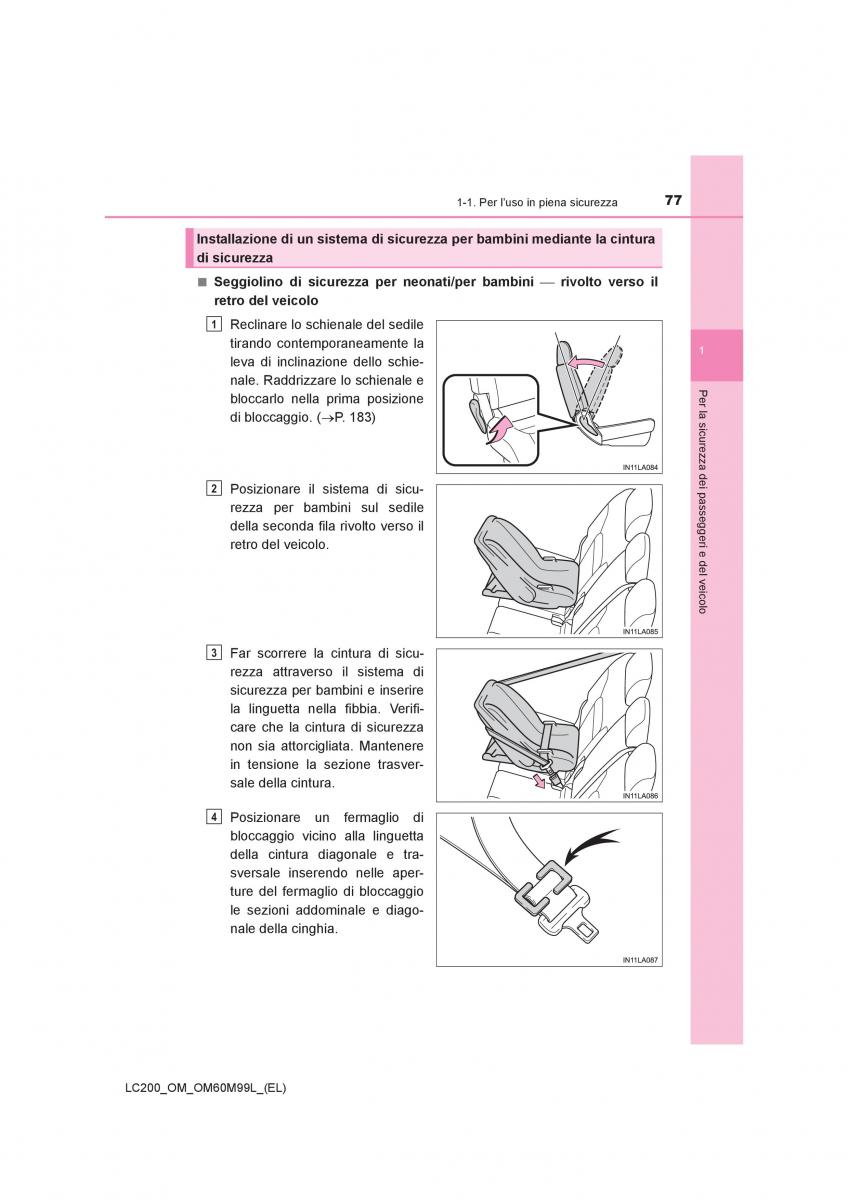 Toyota Land Cruiser J200 manuale del proprietario / page 77