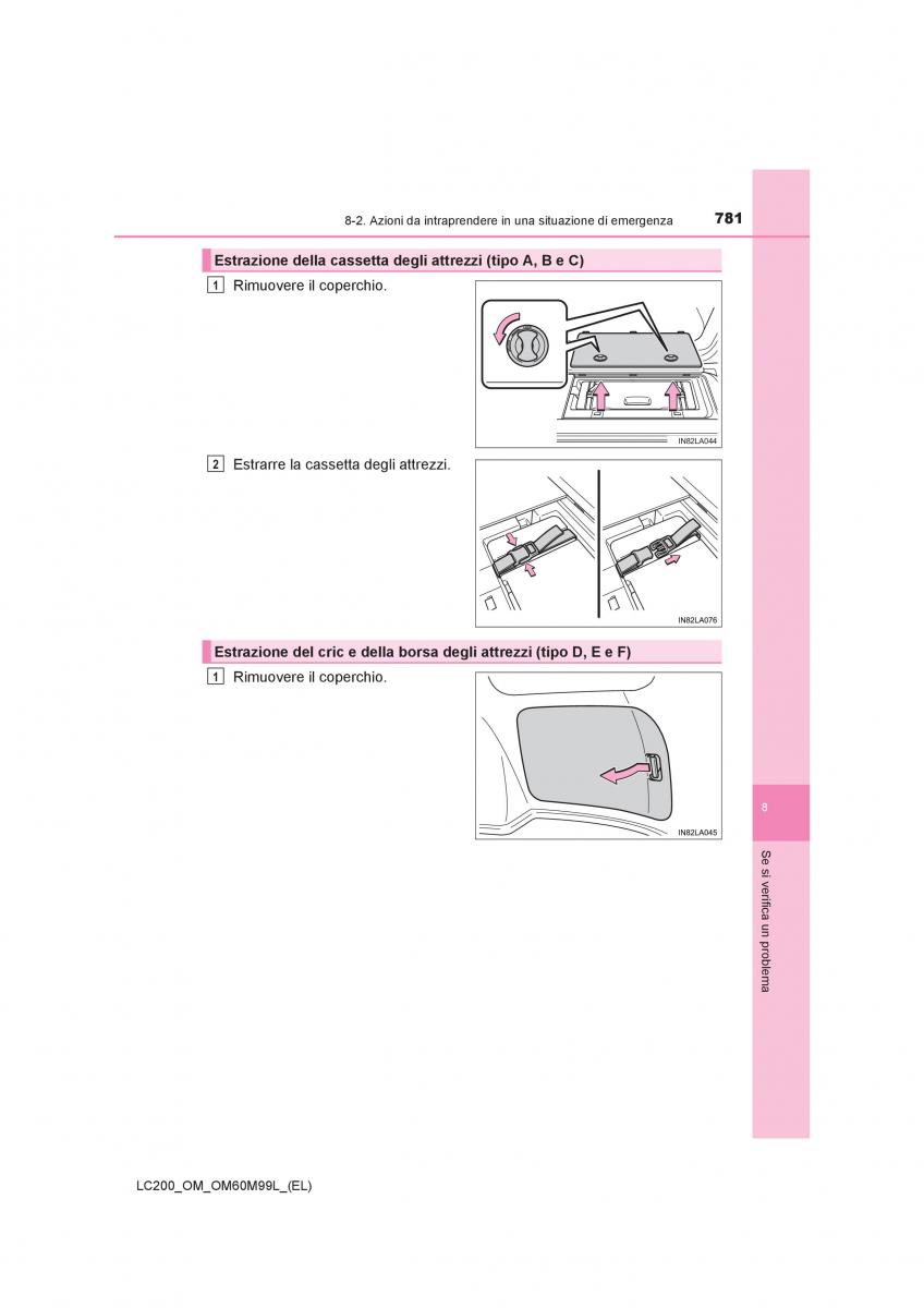 Toyota Land Cruiser J200 manuale del proprietario / page 781