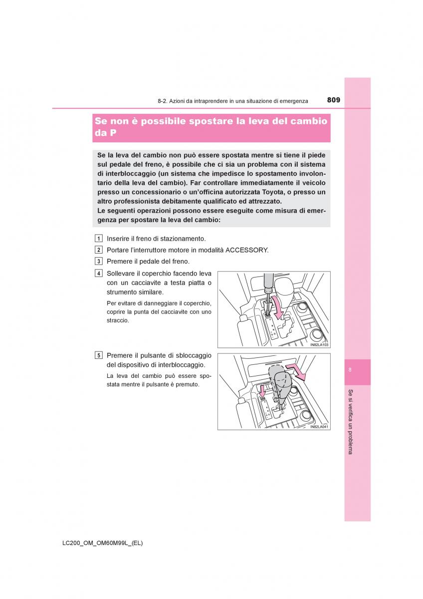 Toyota Land Cruiser J200 manuale del proprietario / page 809