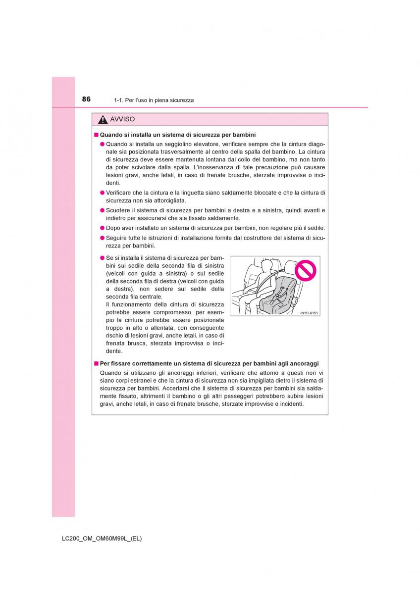 Toyota Land Cruiser J200 manuale del proprietario / page 86