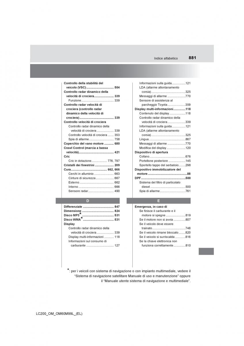 Toyota Land Cruiser J200 manuale del proprietario / page 881